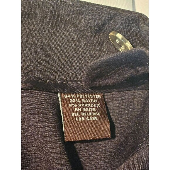 ADRIENNE VITTADINI Dark Gray Overlap Skirt Classic Career Women Sz 4 - Picture 5 of 12